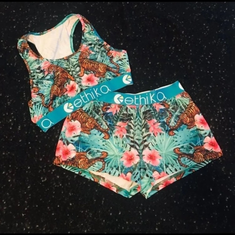 ethika 2 pcs set shorts and bra